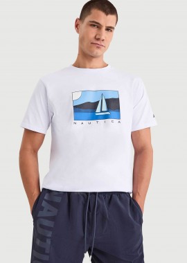 NAUTICA - Nautica ανδρικό T-shirt με graphic print