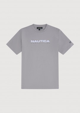 NAUTICA - Nautica ανδρικό T-shirt με λογότυπο και graphic print στο πίσω μέρος
