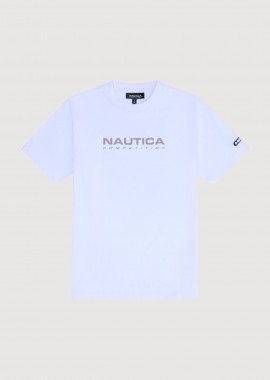 NAUTICA - Nautica ανδρικό T-shirt με λογότυπο και graphic print στο πίσω μέρος