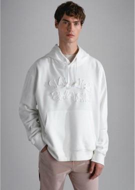 PAUL & SHARK - Paul&Shark ανδρική μπλούζα φούτερ με logo print Regular Fit - 24411927 Λευκό