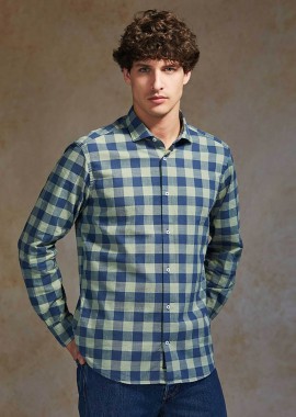 Oxford Company ανδρικό sport πουκάμισο καρό Slim Fit 
