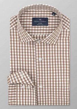 OXFORD COMPANY - Oxford Company ανδρικό sport πουκάμισο καρό Slim Fit