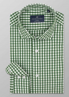 OXFORD COMPANY - Oxford Company ανδρικό sport πουκάμισο καρό Slim Fit