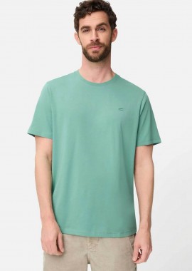 CAMEL ACTIVE - Camel Active ανδρικό T-shirt με κεντημένο monogram Regular Fit - C261-409700-7T07 Πράσινο