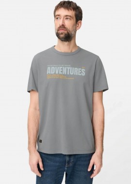 CAMEL ACTIVE - Camel Active ανδρικό T-shirt με print Regular Fit - C261-409700-7T27 Γκρι