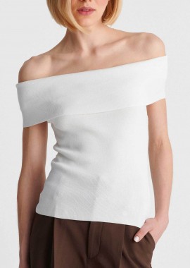 'ALE - 'ALE γυναικεία μπλούζα off shoulder - 8P23418 Λευκό