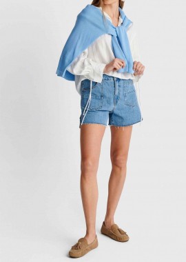 'ALE γυναικείο denim σορτς με σχεδιαστικές τσέπες - 8922980 Denim Blue