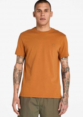 TIMBERLAND - Timberland ανδρικό T-shirt μονόχρωμο με κεντημένο λογότυπο Slim Fit