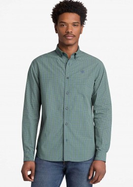 TIMBERLAND - Timberland ανδρικό πουκάμισο button down με καρό σχέδιο και κεντημένο logo tree Regular Fit