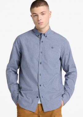 Timberland ανδρικό πουκάμισο button down με καρό σχέδιο και κεντημένο logo tree Regular Fit 