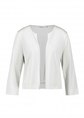 GERRY WEBER - Gerry Weber γυναικεία ζακέτα ανοιχτή με πιέτες στο πίσω μέρος - 530146-35068 Λευκό