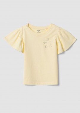 OVS παιδικό T-shirt με αστέρι από strass - 002659744 Κίτρινο