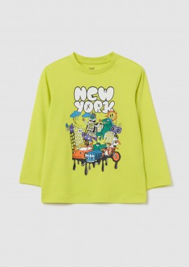 OVS KIDS - OVS παιδική μακρυμάνικη μπλούζα με print στο στήθος Regular Fit - 002195743 Κίτρινο