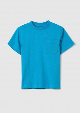 OVS KIDS - OVS παιδικό T-shirt μονόχρωμο με τσέπη Regular Fit - 002269124 Μπλε