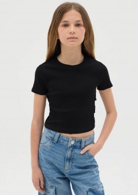 OVS KIDS - OVS παιδικό T-shirt μονόχρωμο Slim Fit - 002272525 Μαύρο