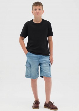 OVS παιδική denim βερμούδα cargo Regular Fit - 002261861 Denim Blue