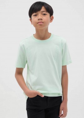OVS παιδικό T-shirt με ανάγλυφο logo Regular Fit - 002301315 Πετρόλ