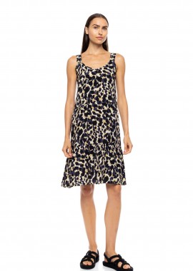 Pink Label γυναικείο φόρεμα παραλίας με animal print 