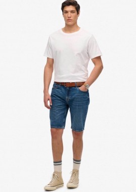 SUPERDRY & CO - Superdry ανδρική denim βερμούδα πεντάτσεπη Straight Fit