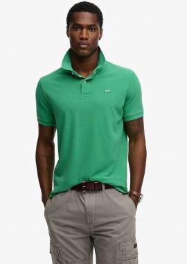 Superdry ανδρική μπλούζα πόλο πικέ με λογότυπο Relaxed Fit 