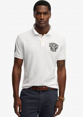 Superdry ανδρική μπλούζα πόλο με κεντημένο badge Relaxed Fit 