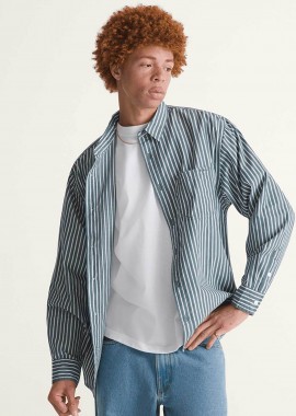 Vans ανδρικό πουκάμισο με ριγέ σχέδιο και τσέπη Loose Fit 
