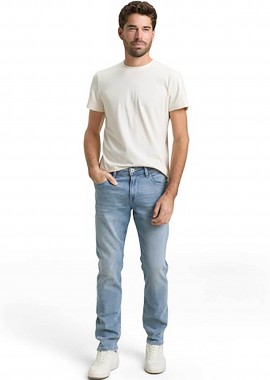 Tom Tailor ανδρικό τζιν παντελόνι πεντάτσεπο Slim Fit - 1048363 Denim Blue Ανοιχτό