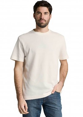 Tom Tailor ανδρικό T-shirt με waffle pattern Regular Fit - 1048599 Λευκό