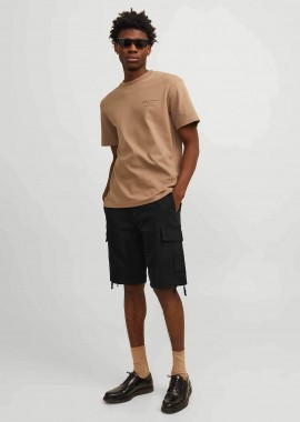JACK & JONES - JACK & JONES ανδρική cargo βερμούδα Regular Fit - 12248685 Μαύρο