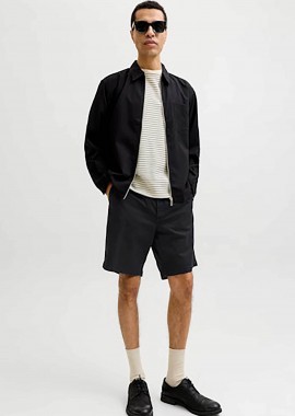 JACK & JONES - JACK & JONES ανδρική βερμούδα chino Relaxed Fit - 12293005 Μαύρο