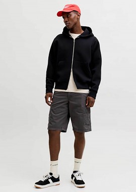 JACK & JONES ανδρική βερμούδα cargo Relaxed Fit - 12292263 Ανθρακί