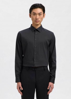 SELECTED - Selected ανδρικό πουκάμισο Slim Fit - 16092939 Μαύρο