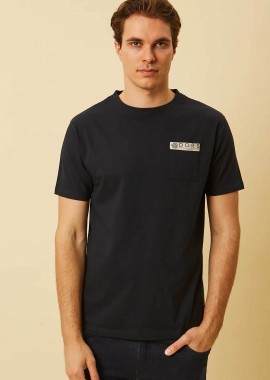 DORS - DORS ανδρικό T-shirt με τσέπη και λογότυπο Regular Fit - 1140023.C02 Μπλε Σκούρο