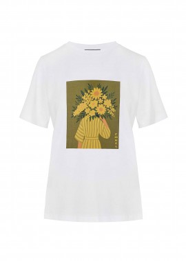 FOREL - Forel γυναικείo T-shirt με print - 082.10.01.080 Λευκό