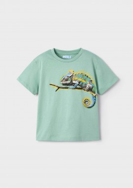 MAYORAL - Mayoral παιδικό T-shirt με σχέδιο χαμαιλέοντα - 3045-S25 Πράσινο Ανοιχτό