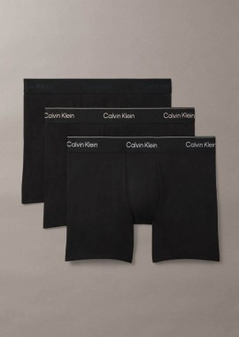CALVIN KLEIN - Calvin Klein σετ ανδρικά εσώρουχα boxer brief με λογότυπο (3 τεμάχια) - LV00NB4394 Μαύρο Γυαλιστερό
