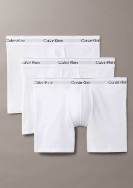 CALVIN KLEIN - Calvin Klein σετ ανδρικά εσώρουχα boxer brief με λογότυπο (3 τεμάχια) - LV00NB4394 Λευκό