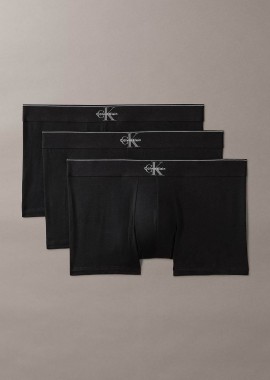 CALVIN KLEIN - Calvin Klein σετ ανδρικά εσώρουχα trunk με monogram (3 τεμάχια) - LV00NB4472 Μαύρο