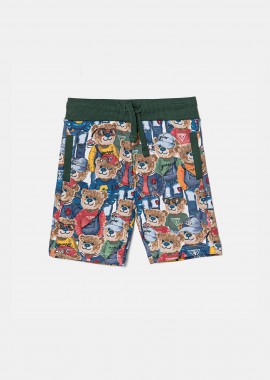 GUESS - Guess παιδική βερμούδα με all-over print με λογότυπο Regular Fit - N5RD02KA6R4 Πράσινο