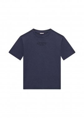 GUESS - Guess παιδικό T-shirt με κεντημένο λογότυπο - L5RI36K8HM4 Μπλε Σκούρο