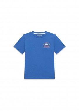 GUESS - Guess παιδικό T-shirt με logo print - L6GI21K8HM4 Μπλε