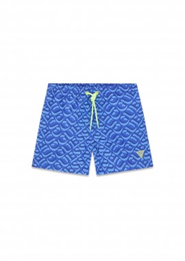 GUESS - Guess παιδικό μαγιό βερμούδα με all-over logo print - L6GZ04WG2A2 Μπλε