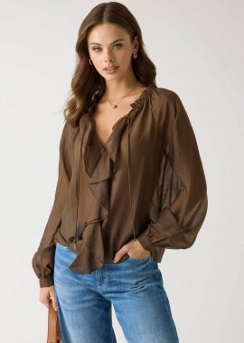 GUESS - Guess γυναικεία μπλούζα με βολάν