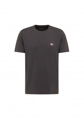 Lee® ανδρικό T-shirt με κεντημένο λογότυπο Regular Fit - 112376604 Ανθρακί