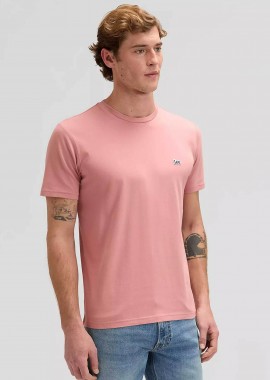 Lee® ανδρικό T-shirt με logo patch Regular Fit - 112376927 Ροζ