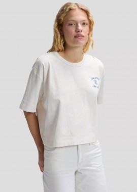 Lee® γυναικείο T-shirt μονόχρωμο με logo print Regular Fit 