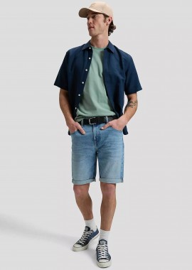 LEE - Lee® ανδρική βερμούδα denim πεντάτσεπη - 112376920 Denim Blue