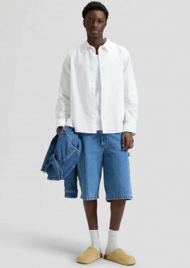 Lee® ανδρική denim βερμούδα με logo patch Regular Fit 