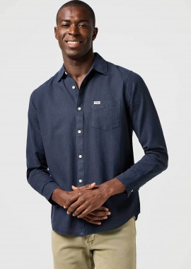 Wrangler® ανδρικό μονόχρωμο πουκάμισο 