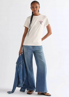 WRANGLER - Wrangler® γυναικείο τζιν παντελόνι low rise πεντάτσεπο Loose Ultra Barrel Fit - 112379736 Denim Blue